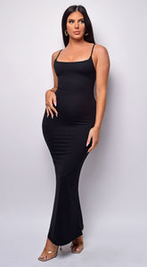 Shelly Black Slip Maxi Dress
